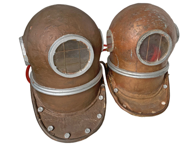 Divers Helmets Props, Prop Hire