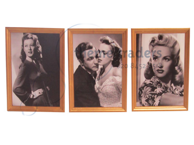 Framed Hollywood Stars Props, Prop Hire