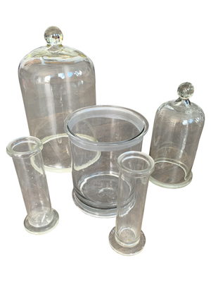 Retro Large Laboratory Specimen and Bell Jars Props, Prop Hire