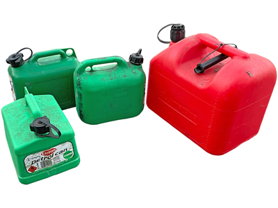 Plastic Petrol Jerry Cans Props, Prop Hire