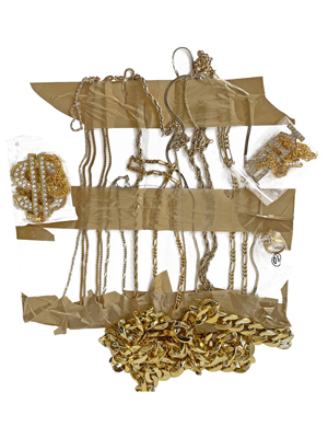 Bling Gold Jewellery Props, Prop Hire