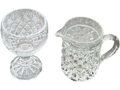 Crystal Jug and Giant Crystal Glass Cup Bowl Props, Prop Hire