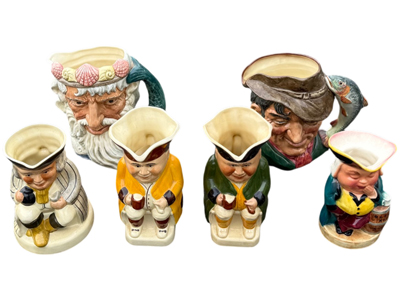 Toby Jug Collection Large Size Props, Prop Hire