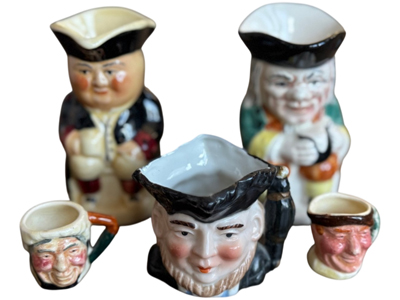 Toby Jug Collection Small and Medium Sizes Props, Prop Hire