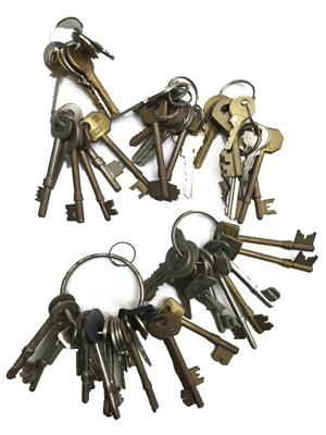 Keys(many variations modern and older) Props, Prop Hire