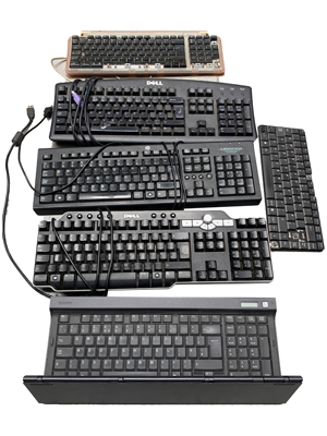 Retro Computer Keyboards Props, Prop Hire