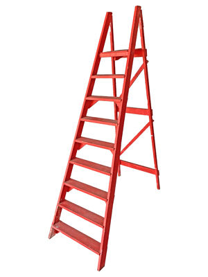 Ladder Display Red Props, Prop Hire