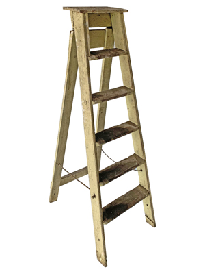 Retro Green Ladder Props, Prop Hire