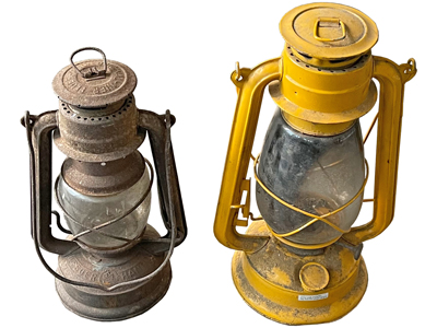 Vintage Hurricane Lamps Props, Prop Hire