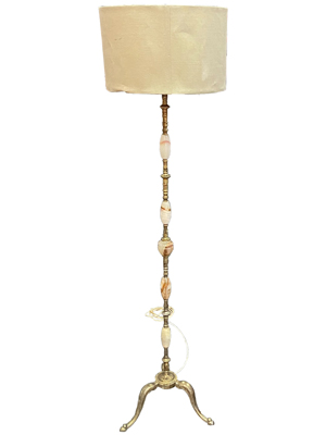 Brass and Onyx Retro Standard Lamp Props, Prop Hire