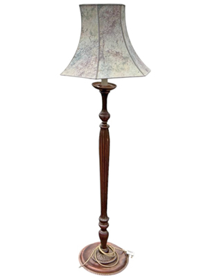 Wooden Retro Standard Lamp Props, Prop Hire