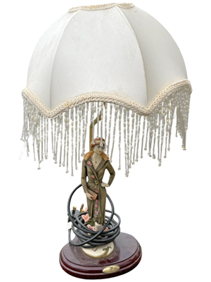 Art Deco Woman Statuette Side Lamp Props, Prop Hire