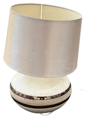 Elegant Bulbous Ceramic Detail Side Lamp Props, Prop Hire