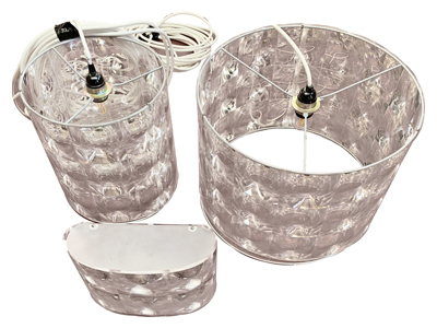 Mirror Effect Lampshade Optical Props, Prop Hire