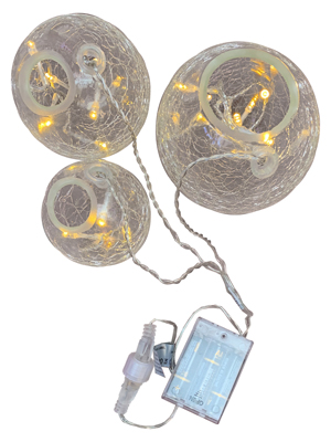 Cracked Glass Orbs Battery Props, Prop Hire