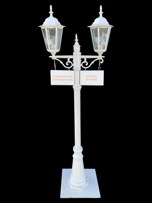 French White Lampost Props, Prop Hire