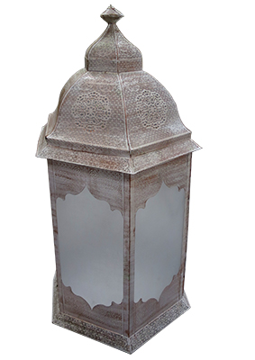 Whitewashed Giant Moroccan Lantern Props, Prop Hire