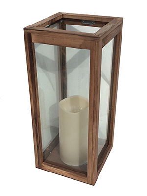 Wood and Glass Candle Lantern Props, Prop Hire