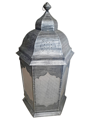 Giant Silvered Moroccan Lanterns Props, Prop Hire