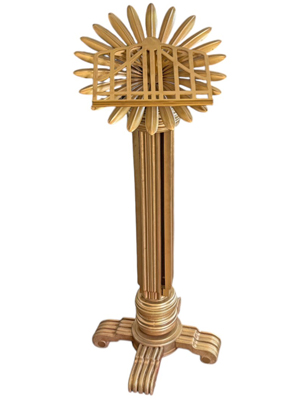 Exquisite Handmade Gold Music Stand Lectern Sunburst Flower Petal Style Props, Prop Hire