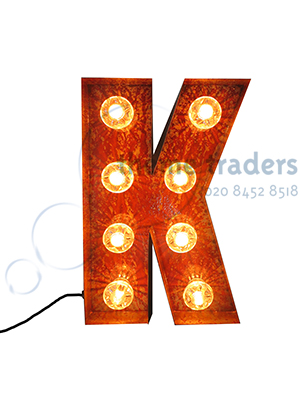 Light up Letter K Props, Prop Hire