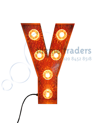 Light up Letter Y Props, Prop Hire