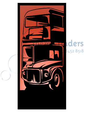 London Bus Silhouette Panel Props, Prop Hire