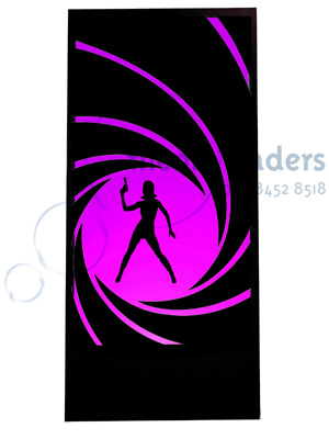 Bond Girl Silhouette Panel Props, Prop Hire