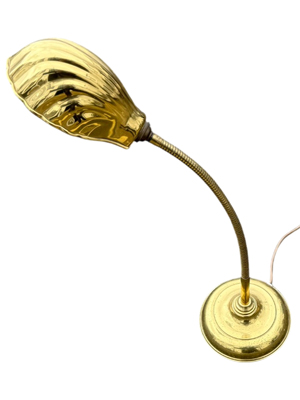 Brass Desk Antique Scallop Light Props, Prop Hire