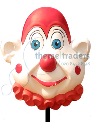Massive 2 Metre Clown Faces (Vintage condition) Props, Prop Hire