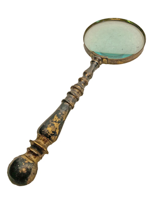 Magnifying Glass Brass Handle Props, Prop Hire