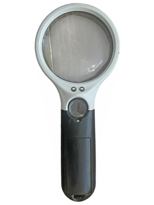 Light Up Magnifying Retro Glass Props, Prop Hire