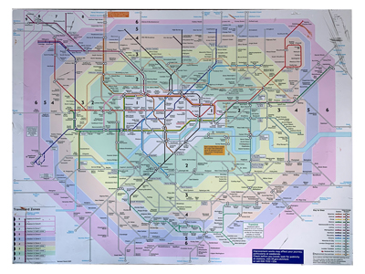 Large Mounted Underground Map Props, Prop Hire