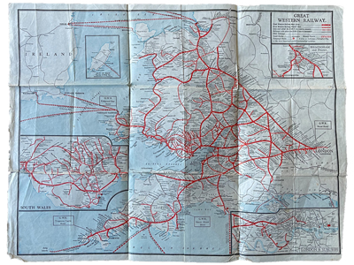 Vintage Railway Map Props, Prop Hire