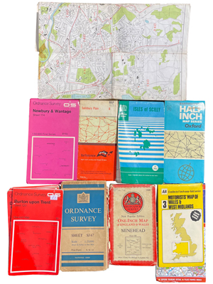 Ordnance Survey and Pocket Foldable Maps Props, Prop Hire