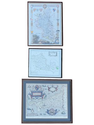 Assorted Framed Maps Props, Prop Hire
