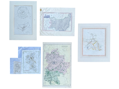Assorted Unframed Maps Props, Prop Hire