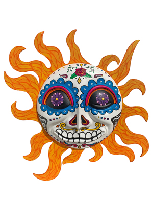 Large Day of the Dead Handpainted Mask Props, Prop Hire