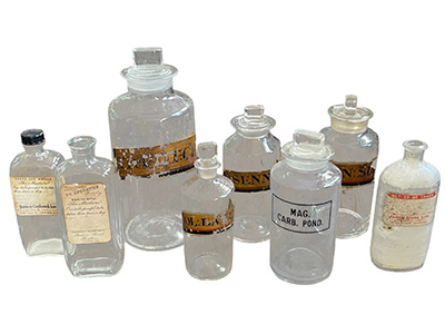 Apothecary Laboratory Potion Bottles and Jars Props, Prop Hire