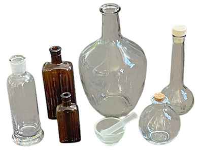 Scientific Bottles and Jars and Glassware Props, Prop Hire