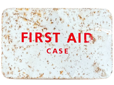 Retro First Aid Tin with Contents Props, Prop Hire