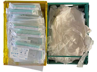 Hospital Disposable Face Guards and Plastic Aprons Props, Prop Hire