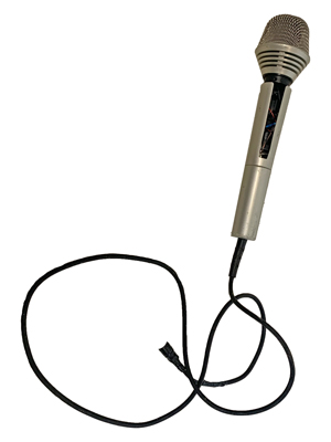 Silver Philips Microphone Props, Prop Hire