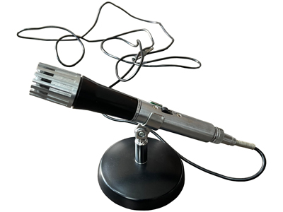 Stylistic Eagle Desk Microphone Props, Prop Hire