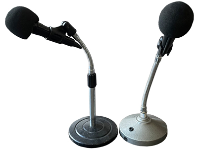 Retro Court Style Desk Microphones Props, Prop Hire