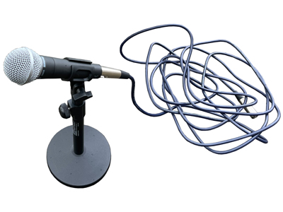 Desk Microphone On Desktop Stand Props, Prop Hire