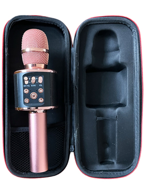 Rose Gold Karaoke Microphone Props, Prop Hire