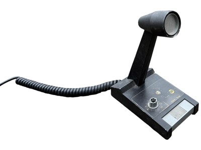Black Retro Desk Microphone Props, Prop Hire
