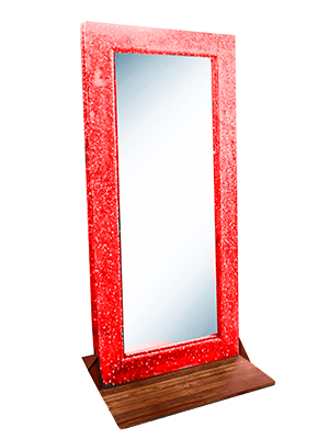 Double Sided Red Glitter Mirror Props, Prop Hire