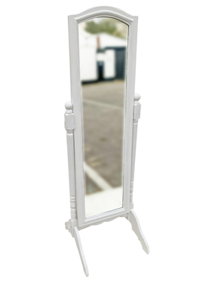 White Cheval Mirror Props, Prop Hire